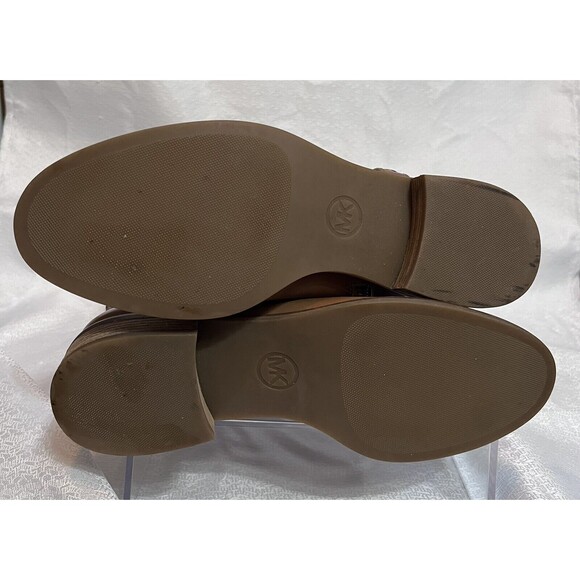 NEW Michael Kors Dora MK Knee High Leather Riding Boots Women 8.5 Brown*READ* - Picture 8 of 11